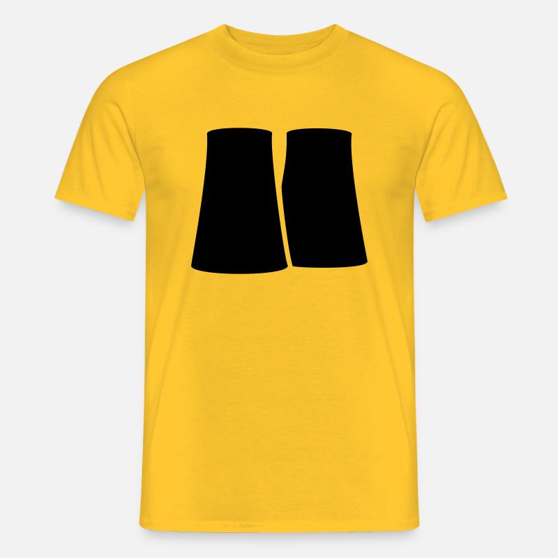 Atommeiler / nuclear plant (1c) - Männer T-Shirt - Gelb