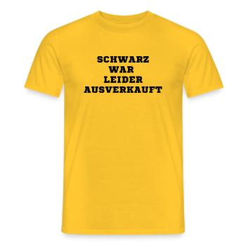 Ausverkauft - Männer T-Shirt - Gelb - Vorne - AI Model Male 178 dark (178cm)