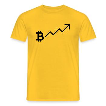 Bitcoin Trading Crypto Stocks - T-shirt homme - jaune - Devant - AI Model Male 178 dark (178cm)