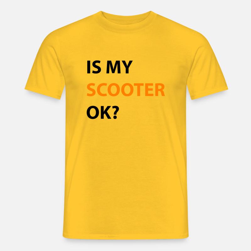 E-Scooter E-Roller Scooter - Männer T-Shirt - Gelb