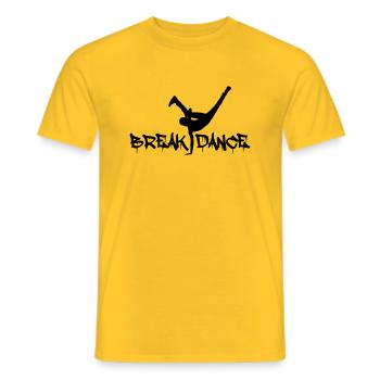 breakdance - Männer T-Shirt - Gelb - Vorne - AI Model Male 178 dark (178cm)