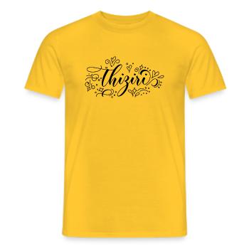 Thiziri - Men's T-Shirt - yellow - Front - AI Model Male 178 dark (178cm)