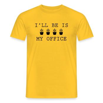 Florist Flower Plant Nature Gardener - Men's T-Shirt - yellow - Front - AI Model Male 178 dark (178cm)