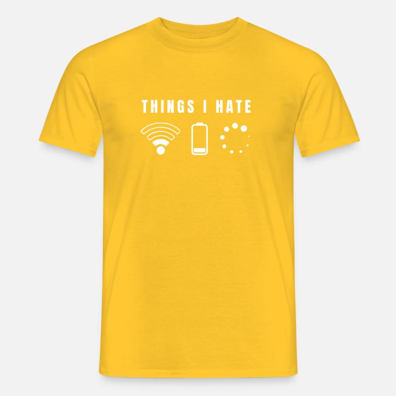 Things I hate - Funshirt - Männer T-Shirt - Gelb