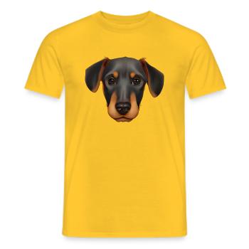 Doberman Trainer Doberman Dog Doberman Puppy - Men's T-Shirt - yellow - Front - AI Model Male 178 dark (178cm)