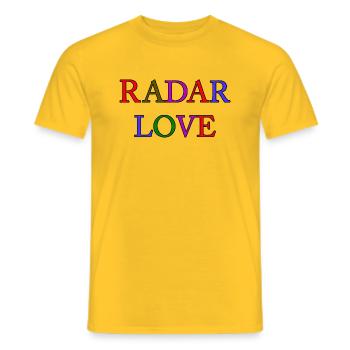 Radar Love - Men's T-Shirt - yellow - Front - AI Model Male 178 dark (178cm)