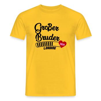 großer bruder loading 2024 - Männer T-Shirt - Gelb - Vorne - AI Model Male 178 dark (178cm)