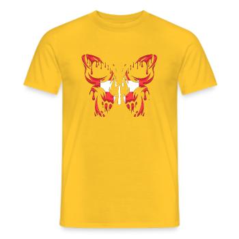 Drapeau de la Suisse États officiels Continent - T-shirt homme - jaune - Devant - AI Model Male 178 dark (178cm)