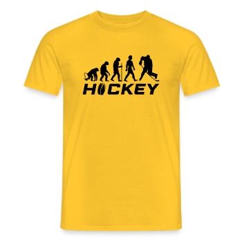 hockey evolution 1 - Männer T-Shirt - Gelb - Vorne - AI Model Male 178 dark (178cm)