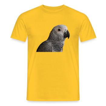 Graupapagei - Männer T-Shirt - Gelb - Vorne - AI Model Male 178 dark (178cm)