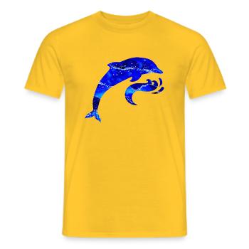 Brilliant dolphin for children sea creature - Men's T-Shirt - yellow - Front - AI Model Male 178 dark (178cm)