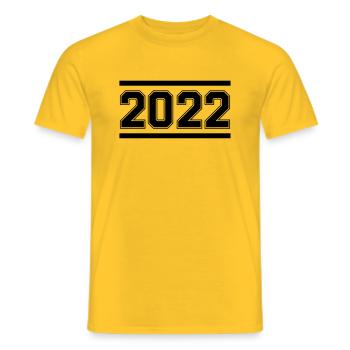 2022 - T-shirt homme - jaune - Devant - AI Model Male 178 dark (178cm)