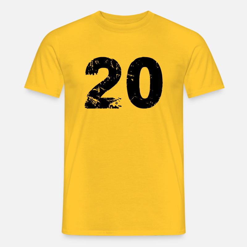 20 - Männer T-Shirt - Gelb