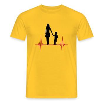 Maman Fils Pulse - T-shirt homme - jaune - Devant - AI Model Male 178 dark (178cm)