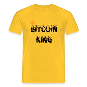 Bitcoin Trading Crypto Stocks - T-shirt homme - jaune - Devant - AI Model Male 178 dark (178cm)