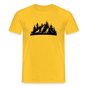 Camping - T-shirt homme - jaune - Devant - AI Model Male 178 dark (178cm)