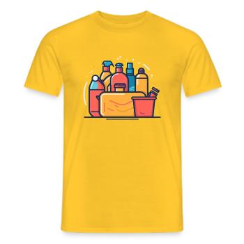 Nettoyage - T-shirt homme - jaune - Devant - AI Model Male 178 dark (178cm)