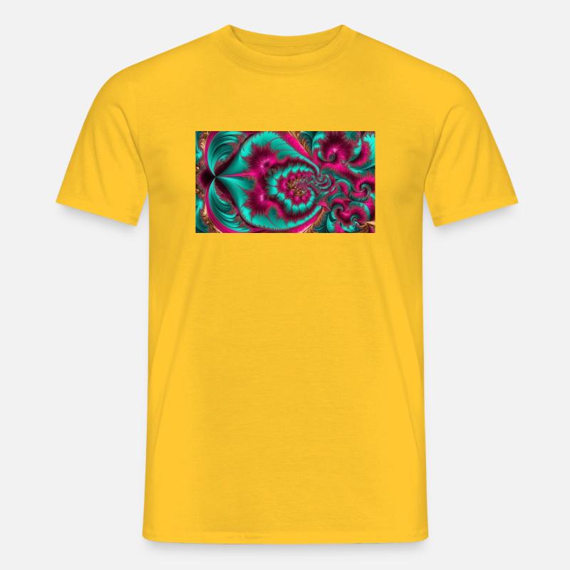 psychedelisches muster - Männer T-Shirt - Gelb