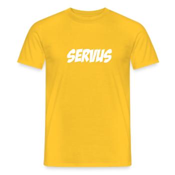Servus - Männer T-Shirt - Gelb - Vorne - AI Model Male 178 dark (178cm)