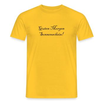 guten morgen sonnenschein - Männer T-Shirt - Gelb - Vorne - AI Model Male 178 dark (178cm)