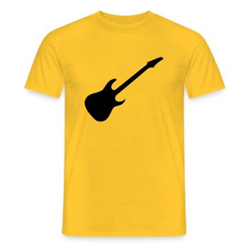electric guitar icon - Men's T-Shirt - yellow - Front - AI Model Male 178 dark (178cm)