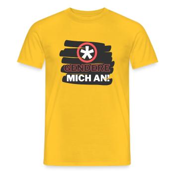 Gendern ist cool - Männer T-Shirt - Gelb - Vorne - AI Model Male 178 dark (178cm)