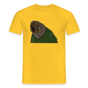 Das Faultier - Männer T-Shirt - Gelb - Vorne - AI Model Male 178 dark (178cm)