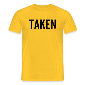 Genommen - Männer T-Shirt - Gelb - Vorne - AI Model Male 178 dark (178cm)