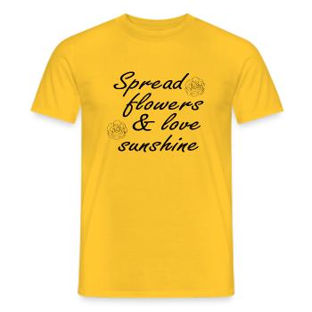 Florist Flower Plant Nature Gardener - Men's T-Shirt - yellow - Front - AI Model Male 178 dark (178cm)