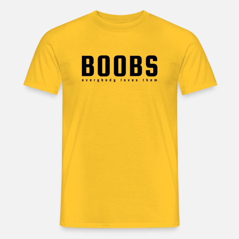 Boobs - Männer T-Shirt - Gelb