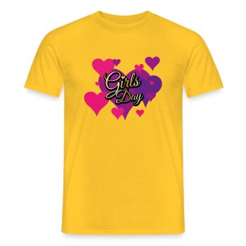 Histoire de la Journée des filles Or - T-shirt homme - jaune - Devant - AI Model Male 178 dark (178cm)
