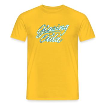 Giasing Oida - Männer T-Shirt - Gelb - Vorne - AI Model Male 178 dark (178cm)