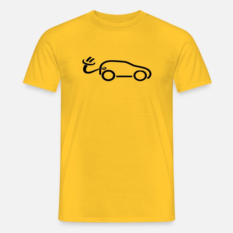 e auto b - Männer T-Shirt - Gelb