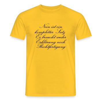 geburtstag lustiger spruch humor geek cool - Männer T-Shirt - Gelb - Vorne - AI Model Male 178 dark (178cm)