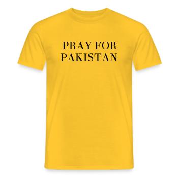 Pray For Pakistan - Männer T-Shirt - Gelb - Vorne - AI Model Male 178 dark (178cm)