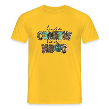 Country Musik ländlich Landei Countrymusiker Mom - Männer T-Shirt - Gelb - Vorne - AI Model Male 178 dark (178cm)