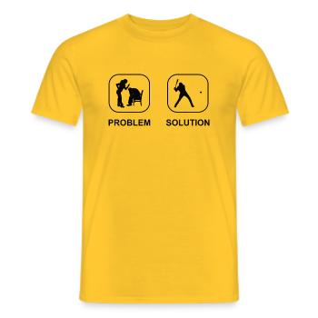 Baseball Baseball Game Gift Baseball Lovers - Men's T-Shirt - yellow - Front - AI Model Male 178 dark (178cm)