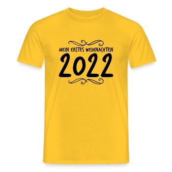 Mein erstes Weihnachten - Männer T-Shirt - Gelb - Vorne - AI Model Male 178 dark (178cm)