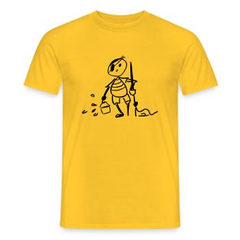 pirate sailor hub - Men's T-Shirt - yellow - Front - AI Model Male 178 dark (178cm)
