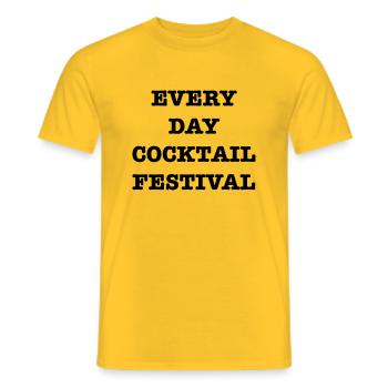Every Day Cocktail Festival - Men's T-Shirt - yellow - Front - AI Model Male 178 dark (178cm)