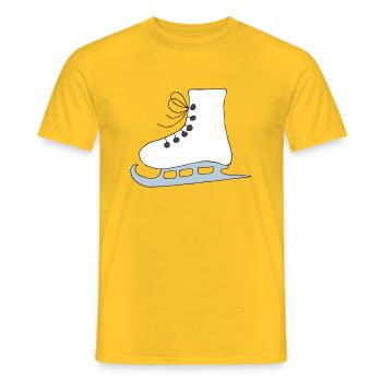 schlittschuhe - Männer T-Shirt - Gelb - Vorne - AI Model Male 178 dark (178cm)