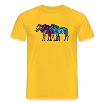 Zèbres - T-shirt homme - jaune - Devant - AI Model Male 178 dark (178cm)