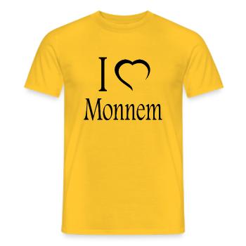 Mannheim Monnem Mannheimat - T-shirt homme - jaune - Devant - AI Model Male 178 dark (178cm)