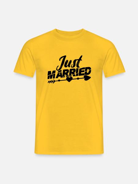 just married - Men's T-Shirt - yellow
