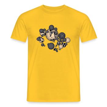 Amas globulaire - T-shirt homme - jaune - Devant - AI Model Male 178 dark (178cm)