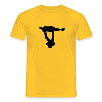AcroYoga - Vishnus Couch - Männer T-Shirt - Gelb - Vorne - AI Model Male 178 dark (178cm)