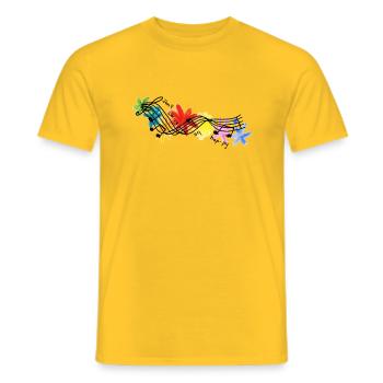 Nimms leicht - Männer T-Shirt - Gelb - Vorne - AI Model Male 178 dark (178cm)