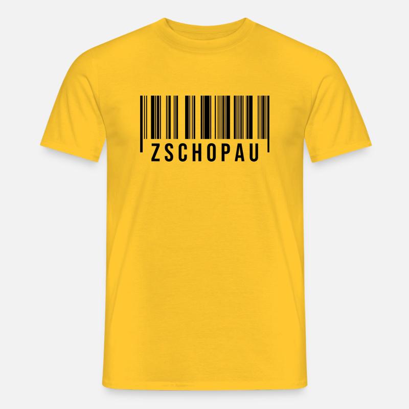 Erzgebirge Strichcode Zschopau - Männer T-Shirt - Gelb