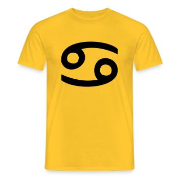 signe astrologique cancer - T-shirt homme - jaune - Devant - AI Model Male 178 dark (178cm)