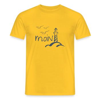 Moin - Men's T-Shirt - yellow - Front - AI Model Male 178 dark (178cm)
